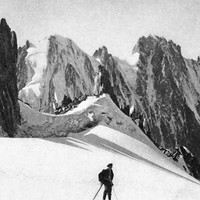 Courtes, Droites, Aiguille Verte vus du glacier du Tour Noir, avant 1927