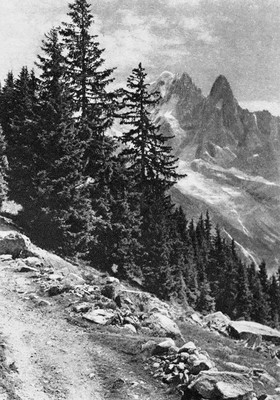 Aiguille verte et les Drus, avant 1927