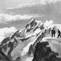 Aiguille de Bionnassay vue du versant Miage du Mt Blanc, avant 1927