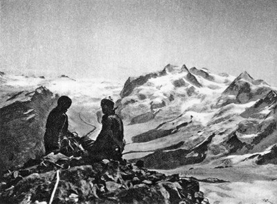 Mont Rose vu du sommet du Cervin, par Chalonge avant 1929