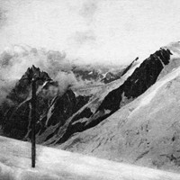 Aiguille du Midi et Mont Blanc du Tacul  vus de l'Aiguille du Goûter, avant 1927