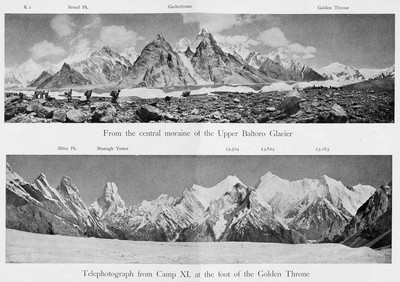 Panoramas vus du glacier du Baltoro par Vittorio Sella Panoramas vus du glacier du Baltoro par Vittorio Sella