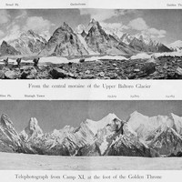 Panoramas vus du glacier du Baltoro par Vittorio Sella