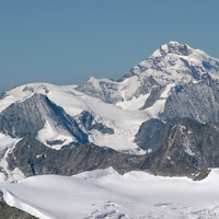 Grand Combin NE. Pigne d'Arolla, La Ruinette, Mont Blanc de Cheilon, par omα