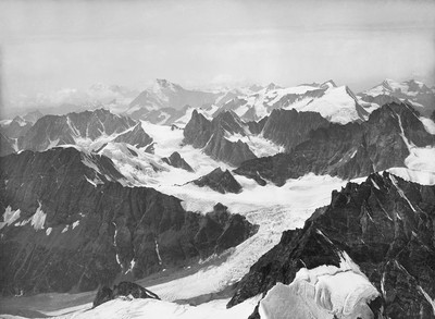 Mont Blanc, Combin, Ruinette, Mont Blanc de Cheilon, Bouquetins, par Vittorio Sella Mont Blanc, Combin, Ruinette, Mont Blanc de Cheilon, Bouquetins, par Vittorio Sella