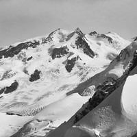 Monte Rosa, Lyskamm, Castor, par Vittorio Sella en 1885