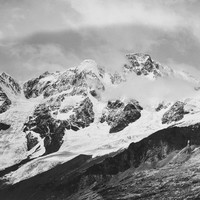 Monte Rosa, vu du Fallerhorn par Vittorio Sella en 1883