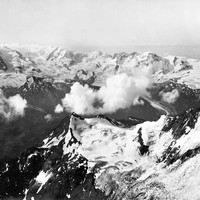 Mont Rose, Lyskamm, Castor et Pollux, Breithorn vus du Weisshorn par Vittorio Sella en 1885