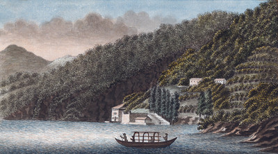 Villa Pliniana, lac de Côme, en 1795, par Hans Conrad Escher von der Linth Villa Pliniana, lac de Côme, en 1795, par Hans Conrad Escher von der Linth
