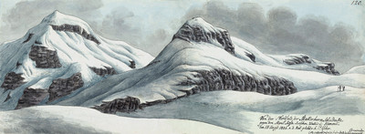 Breithorn, Petit Cervin par Hans Conrad Escher Breithorn, Petit Cervin par Hans Conrad Escher