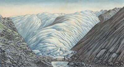 Glacier du Mont Durand, par Hans Konrad Escher Glacier du Mont Durand, par Hans Konrad Escher