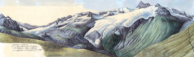 Aiguille et glacier des Glaciers vus du col de la Seigne par Hans Konrad Escher Aiguille et glacier des Glaciers vus du col de la Seigne par Hans Konrad Escher