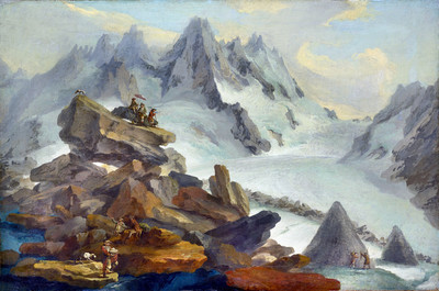 Glacier Unteraar par Caspar Wolf (original) Glacier Unteraar par Caspar Wolf (original)