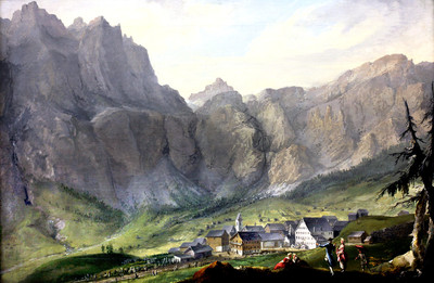 Leukerbad et la montée à la Gemmi par Caspar Wolf Leukerbad et la montée à la Gemmi par Caspar Wolf