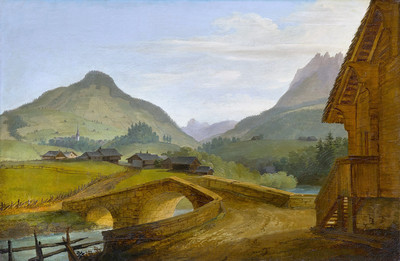 Château d'Oex par Caspar Wolf Château d'Oex par Caspar Wolf
