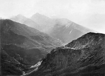 La Montette, Pré Roubeau, le Pelvas, vus des pentes du Col de Thures par Paul Lancrenon en 1897 La Montette, Pré Roubeau, le Pelvas, vus des pentes du Col de Thures par Paul Lancrenon en 1897