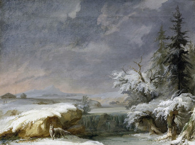 Le loup en hiver par Caspar Wolf Le loup en hiver par Caspar Wolf