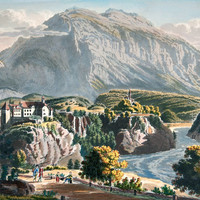 Räzuns et le Rhin postérieur par Johann Jakob Meyer (Meier)
