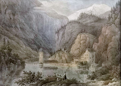 L'Inn à Finstermüntz par Johann Jakob Meyer (Meier)
