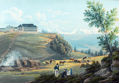 Les Alpes vues du Weissenstein par Johann Jakob Meyer (Meier)