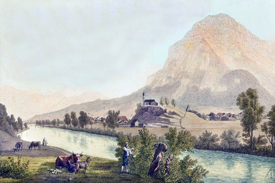 Glarus et la Linth par Johann Jakob Biedermann (variante) Glarus et la Linth par Johann Jakob Biedermann (variante)