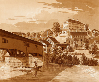 La Thur à Andelfingen par Johann Jacob Meyer (Meier)