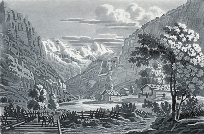 Vallée de Lauterbrunnen par Johann Jacob Meyer (Meier)