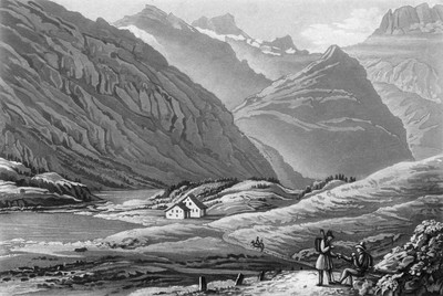 Passage de l'Albula par Johann Jacob Meyer (Meier)