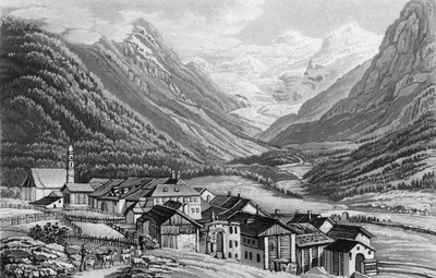 Pontresina par Johan Jacob Meyer (Meier)