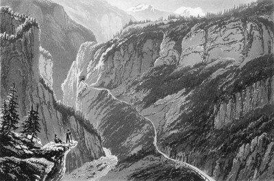 Via Mala, trou perdu, par Johan Jacob Meyer (Meier)