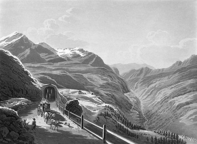 Versant sud du Col de Splügen, par Johan Jacob Meyer (Meier)