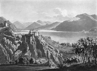 Madonna del Sasso, lac Majeur, par Johan Jacob Meyer (Meier)