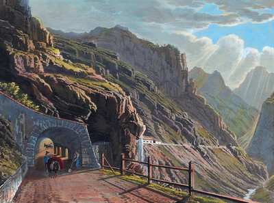 Galerie sur la route du Stelvio par Johann Jakob Meyer (Meier)
