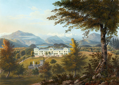 Albisbrunn et les Alpes par Johann Jakob Meyer (Meier)