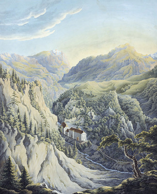 Gorges de Pfäffers, par Johan Jacob Meyer (Meier)