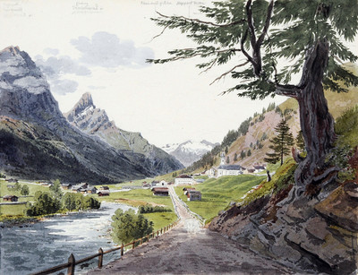 Splügen par Johan Jacob Meyer (Meier)
