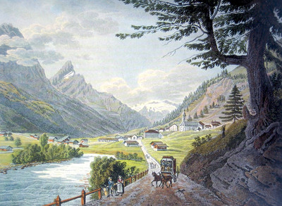Splügen par Johan Jacob Meyer (Meier)