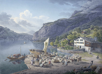 Flüelen, par Johan Jacob Meyer (Meier)