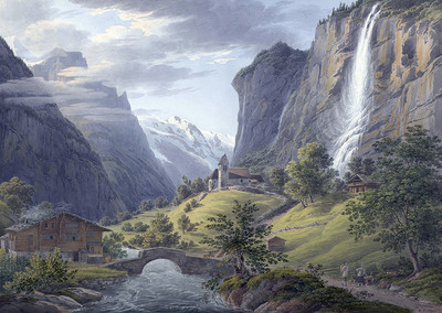 Lauterbrunnen, par Johan Jacob Meyer (Meier)