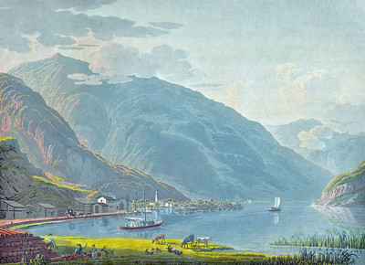 Lac de Mezzola par Johan Jacob Meyer (Meier)