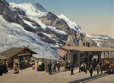 Station Eigergletscher, Jungfrau, en 1900, par Photoglob N°0000017796