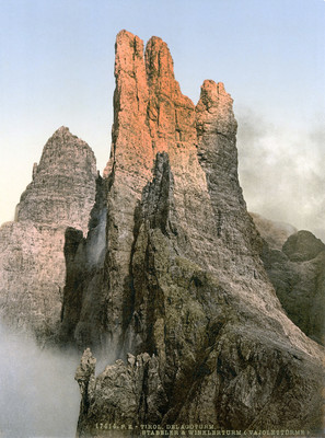 Tours de Vajolet, en 1900 par Photoglob N°0000017414 Tours de Vajolet, en 1900 par Photoglob N°0000017414