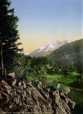 Engelhörner vus de Brünig, en 1900, par Photoglob N°0000008358