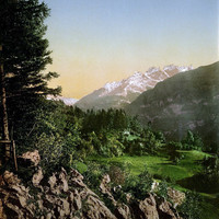 Engelhörner vus de Brünig, en 1900, par Photoglob N°0000008358