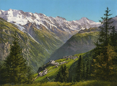 Mürren et ses faces N, en 1900, par Photoglob N°0000018761