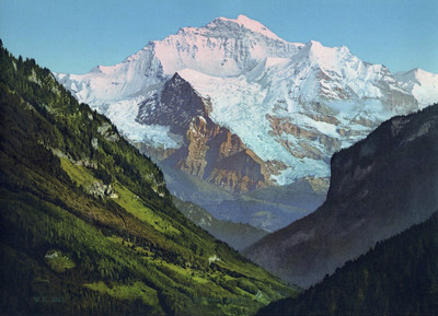Jungfrau vue d'Interlaken en 1900 par Wehrli N°0000003048