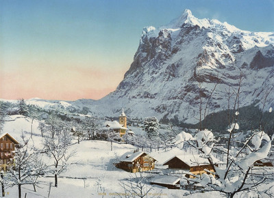 Grindelwald et Wetterhorn en 1900 par Wehrli N°0000003969