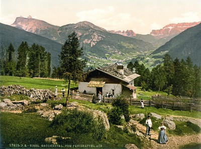 Val Gardena, en 1900, par Photoglob N°0000017415 Val Gardena, en 1900, par Photoglob N°0000017415
