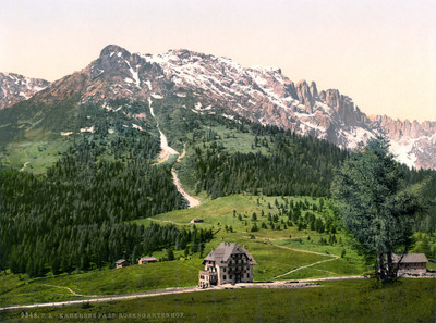 Karer Pass, en 1900, par Photoglob N°0000009348 Karer Pass, en 1900, par Photoglob N°0000009348