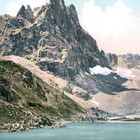 Lac Sorapis, Monte Zurlon, en 1900, par Photoglob N°0000017393